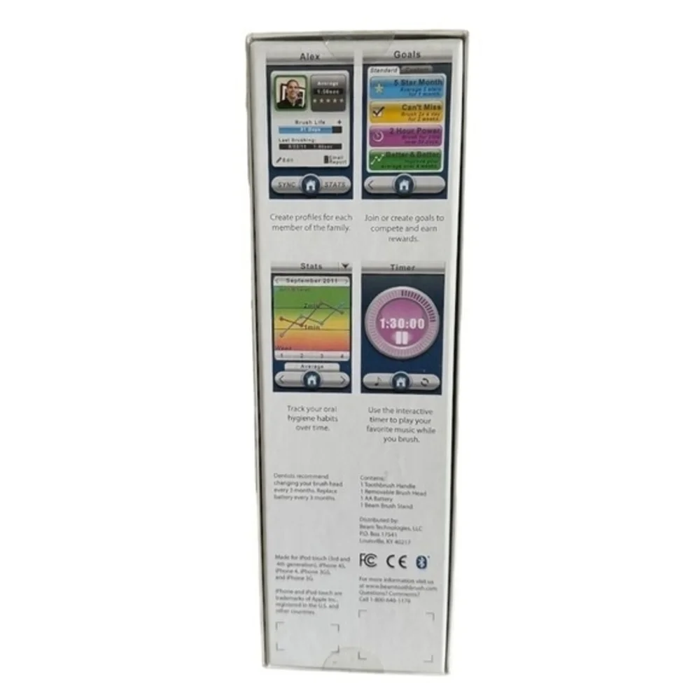 Beam Brush Bluetooth Smart Toothbrush Soft Bristles App Enabled Adult Dental NIB